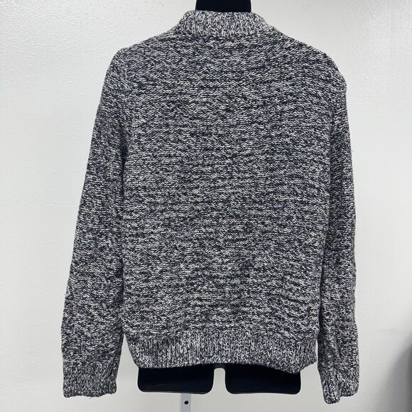 Tommy Hilfiger Mock Neck Cable Comfortable Fall Sweater Black/Gray/White XL - Picture 8 of 13